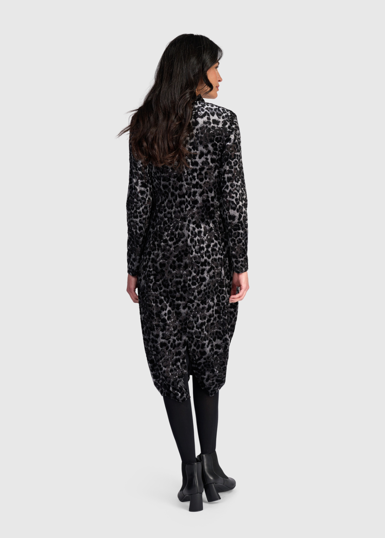 ALEMBIKA Cut Velvet Dress - AD910L - LEOPARD