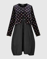 ALEMBIKA Taffeta-Velvet Dress - AD912P - POLKA