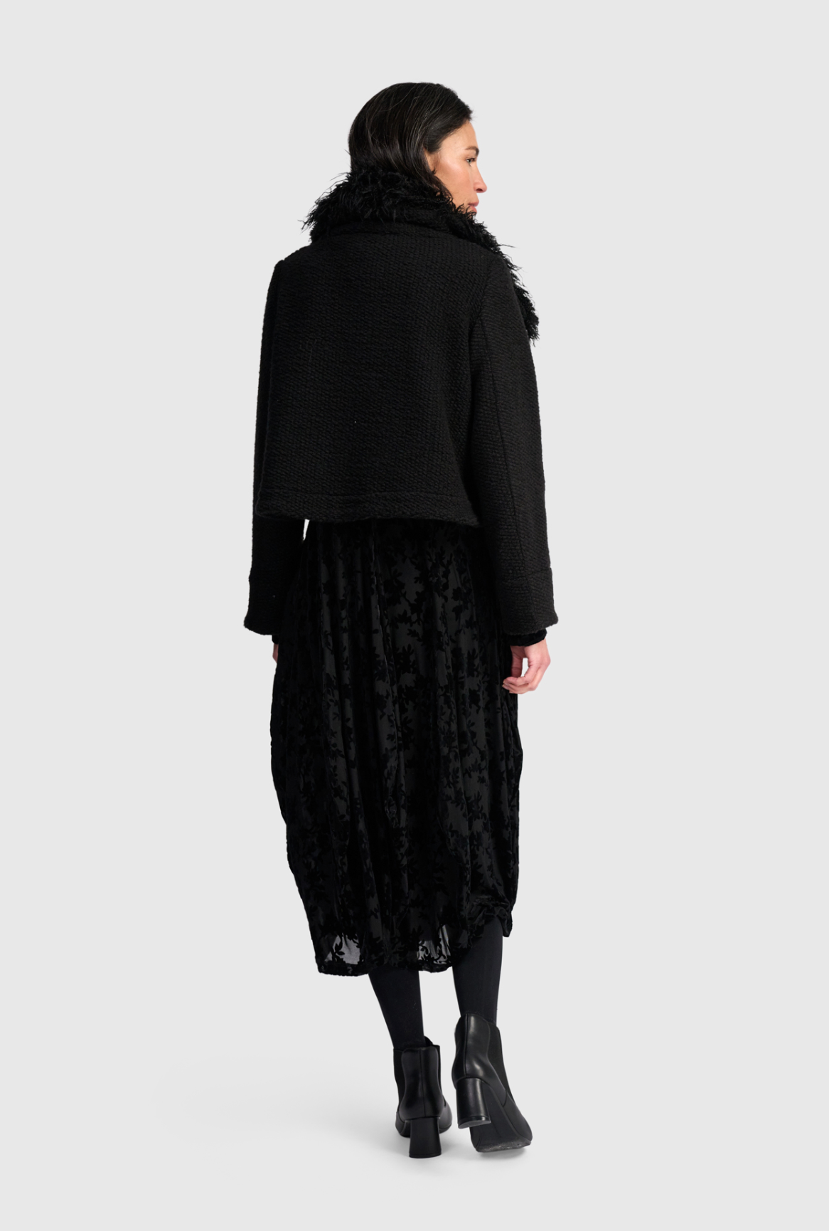 ALEMBIKA Boucle Jacket - AJ727B - BLACK