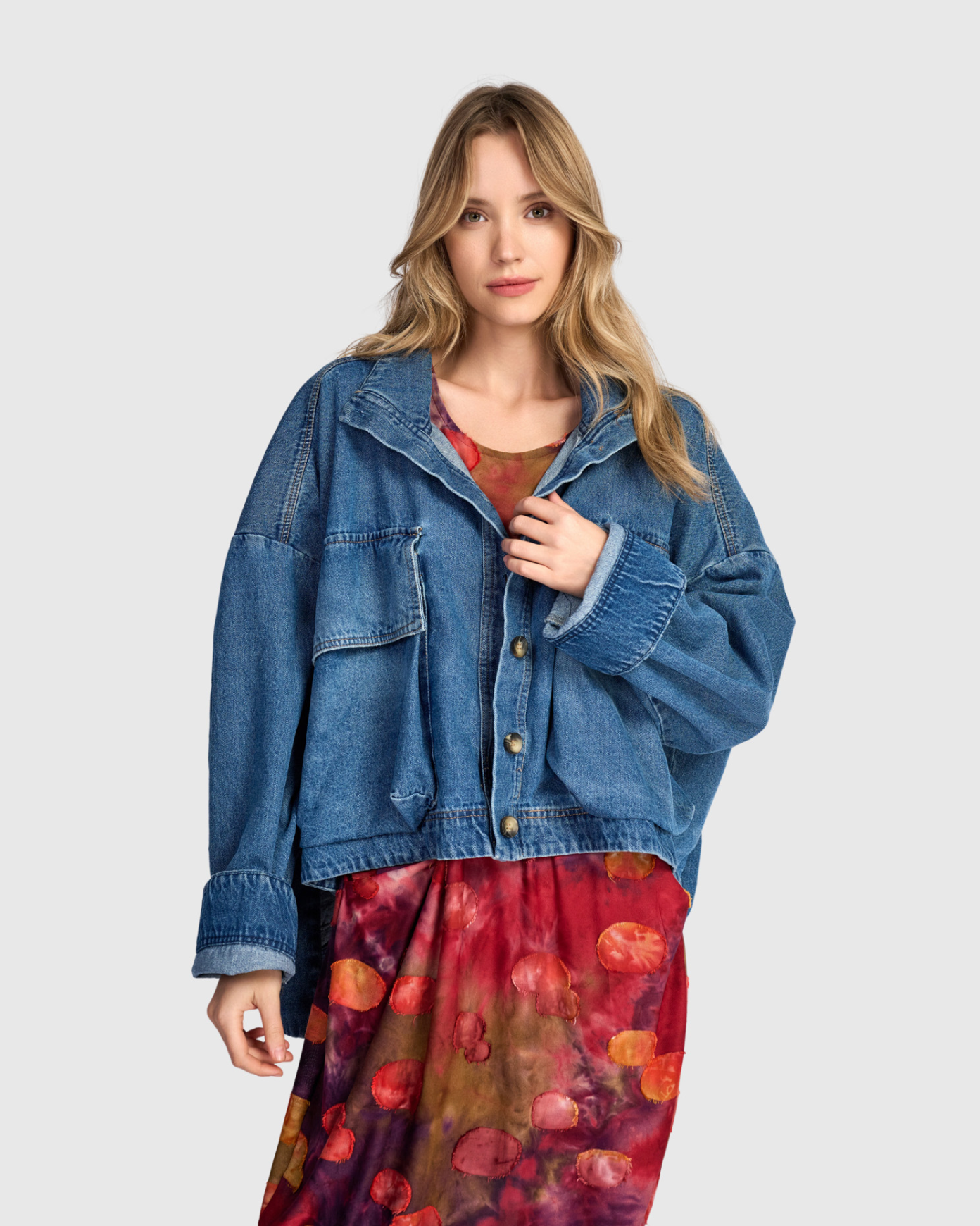 ALEMBIKA Denim Jacket - AJ736D - DENIM