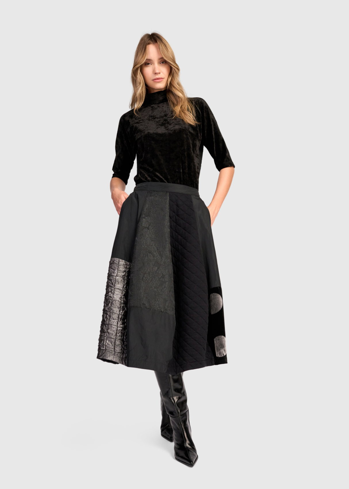 ALEMBIKA Taffeta Skirt - AK734M - MIX