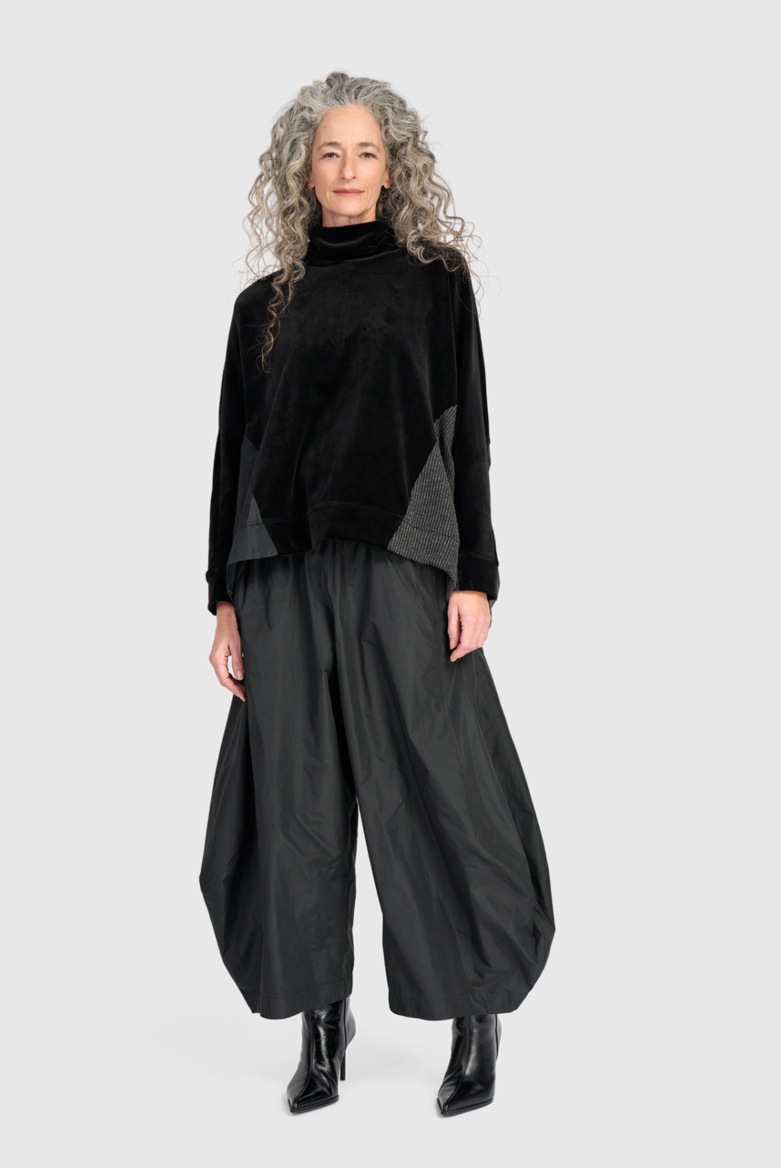 ALEMBIKA Taffeta Pants - AP704B - BLACK