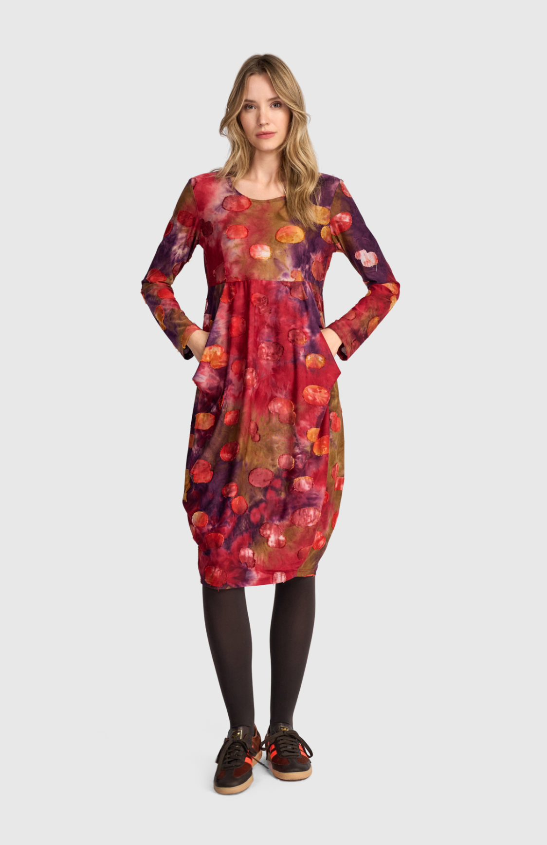 ALEMBIKA Poly-Knit Dress - AD917B - BERRY