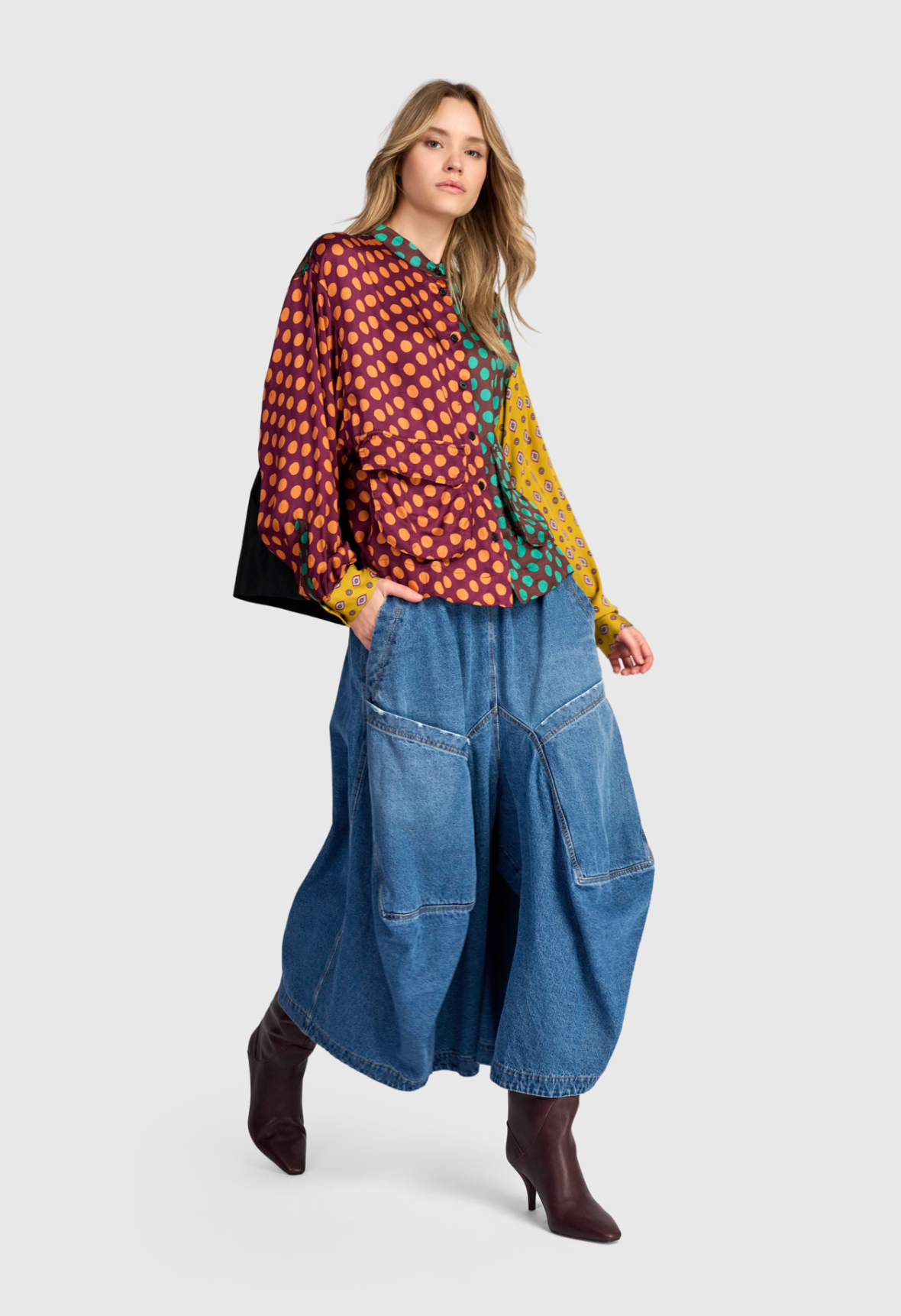 ALEMBIKA Denim Pants - AP711D - DENIM