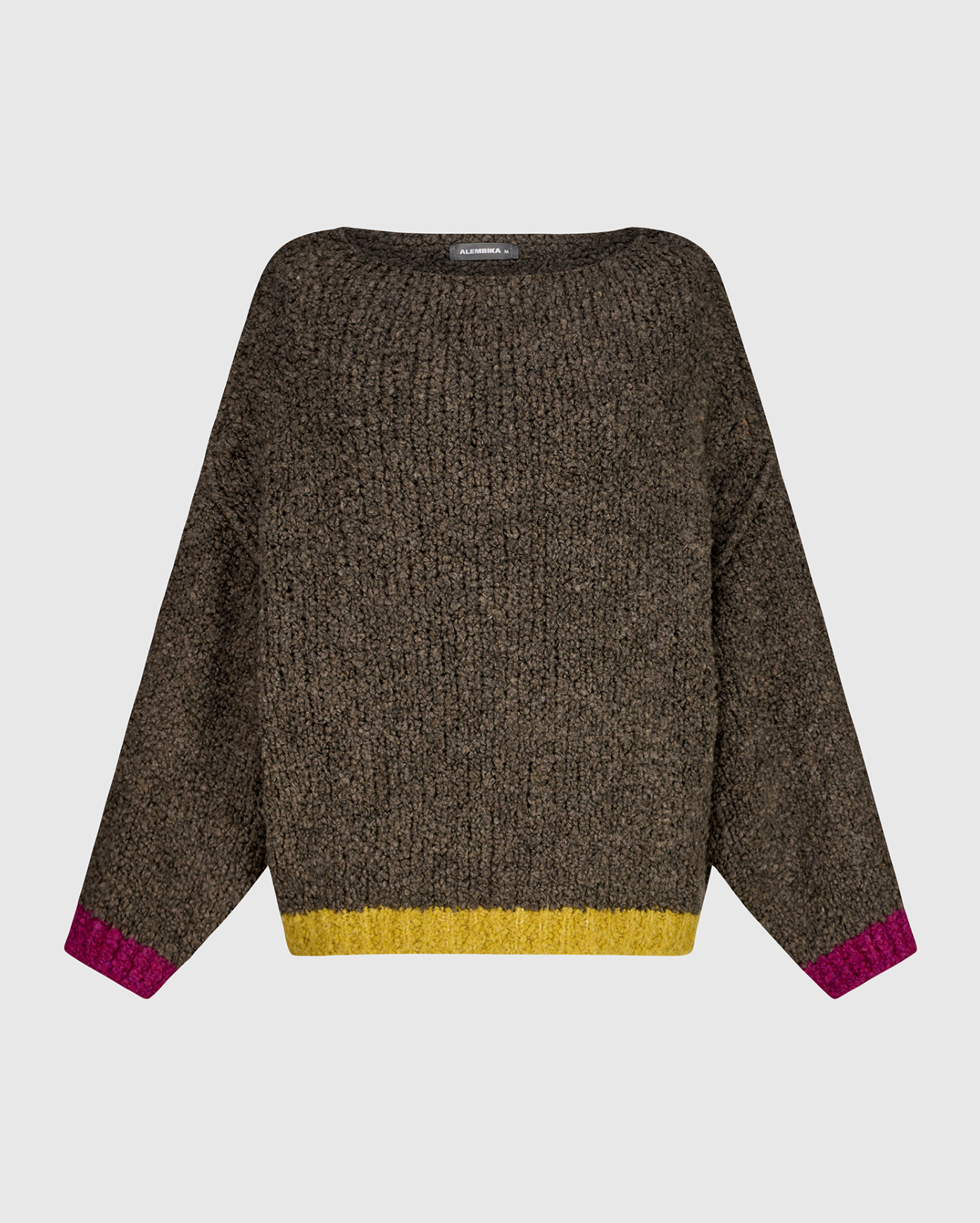 ALEMBIKA Knit Sweater - AS946B - BROWN