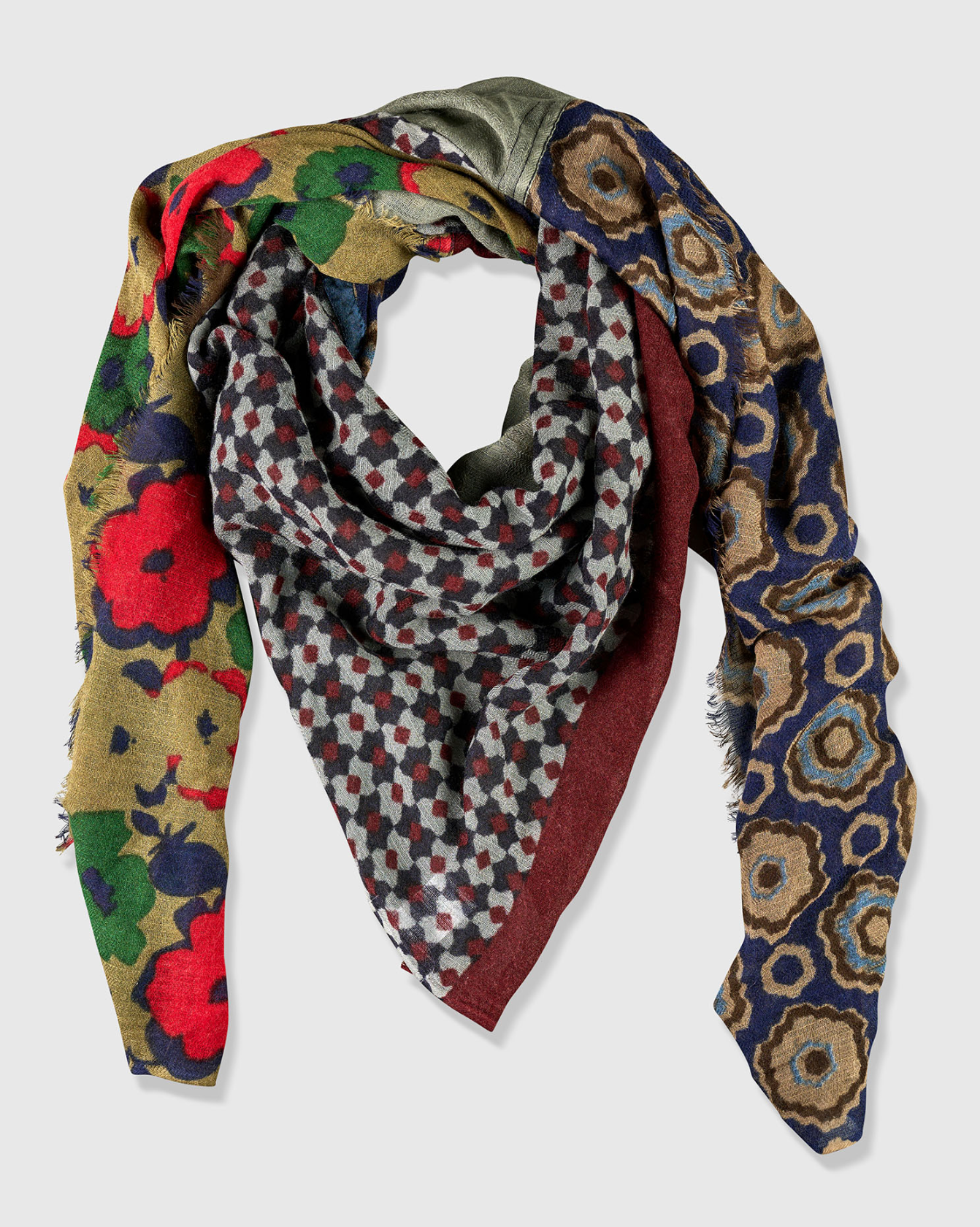 ALEMBIKA Wool Scarf - ASC121F - FLORAL
