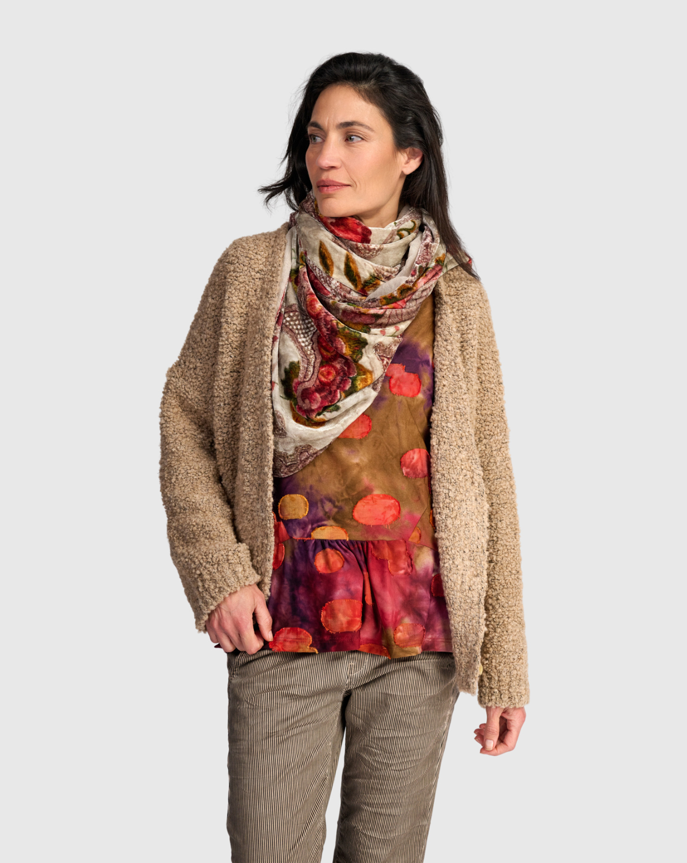 ALEMBIKA Modal Wool Scarf - ASC125B - BOUQUET