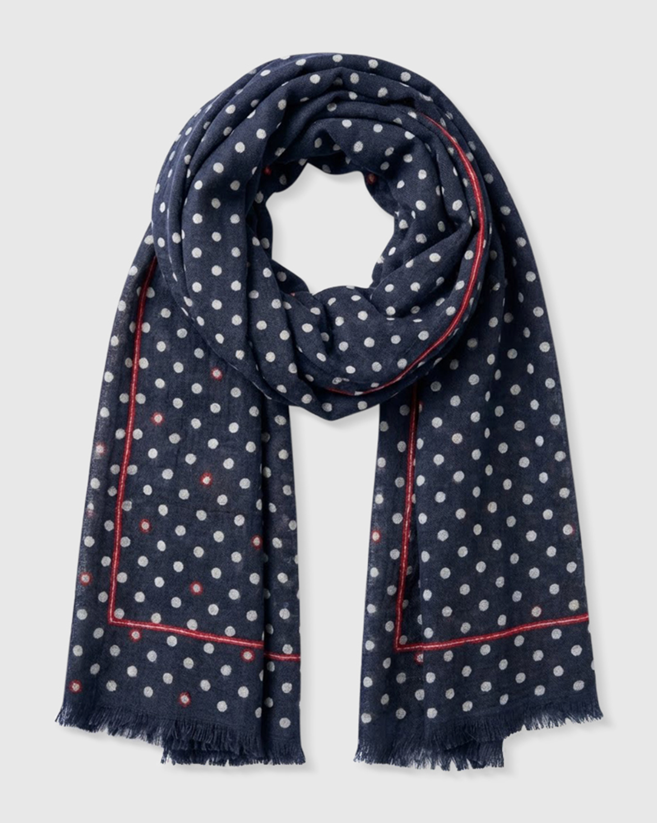 ALEMBIKA Wool Silk Scarf - ASC127D - DOTS