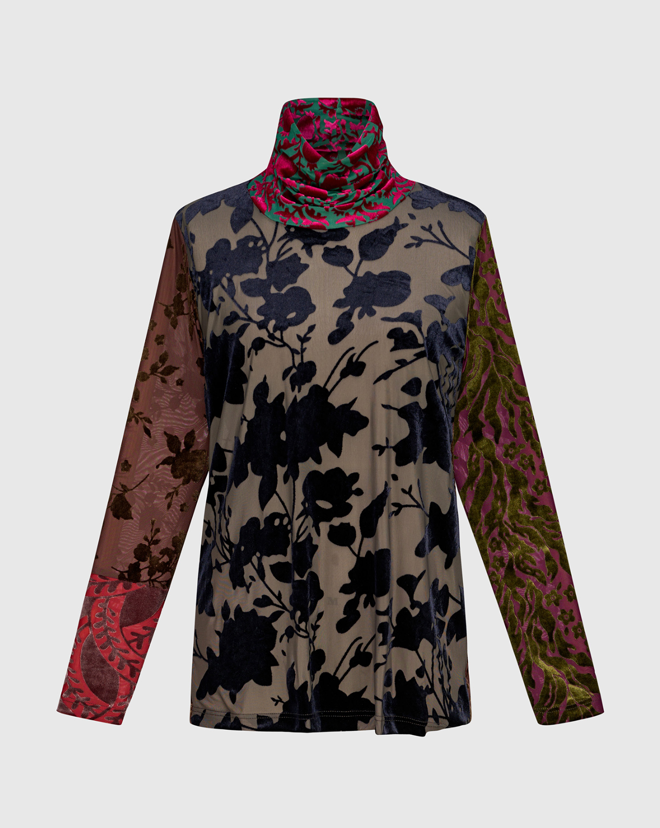 ALEMBIKA Cut Velvet Top - AT802R - REGAL