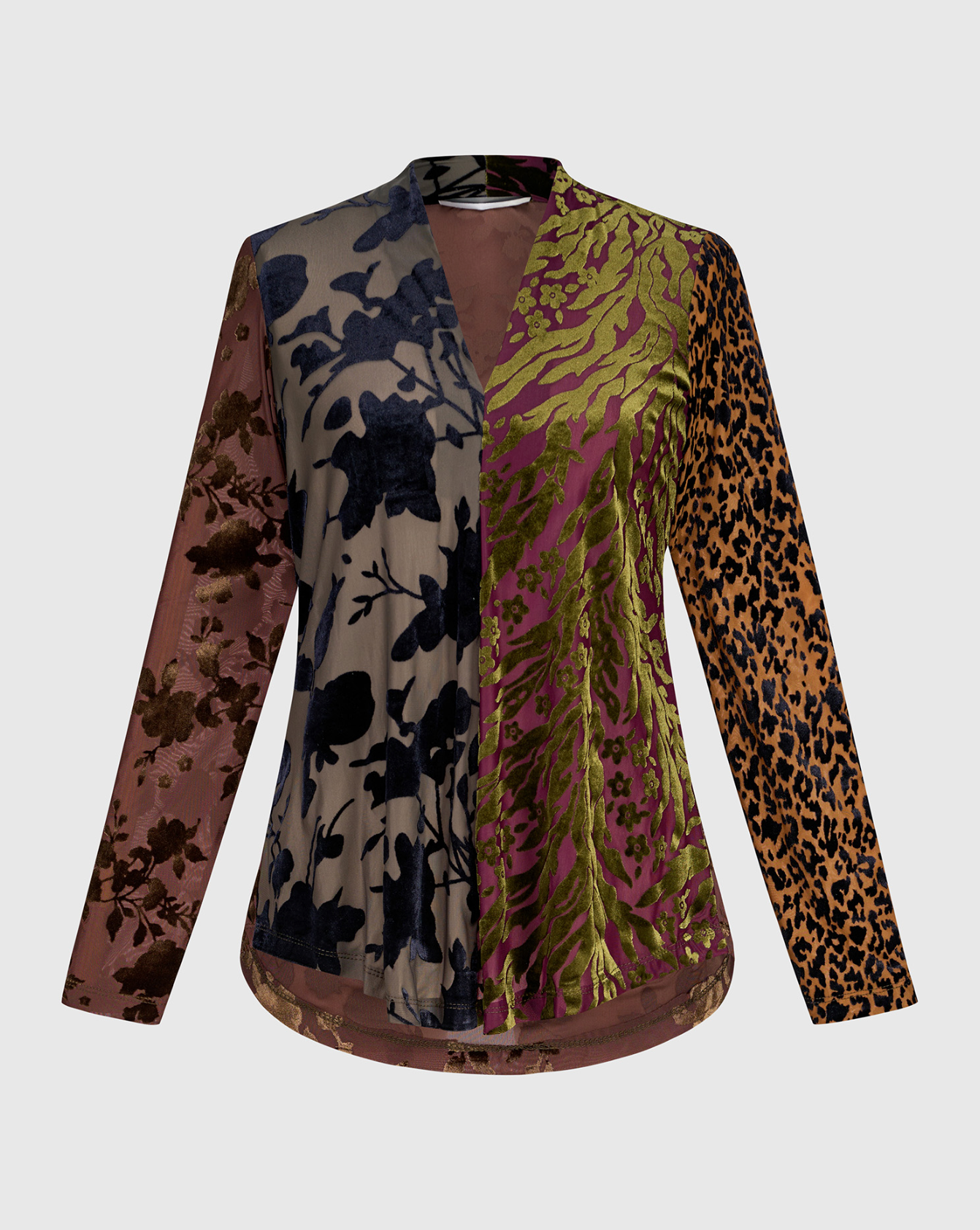 ALEMBIKA Cut Velvet Top - AT803R - REGAL