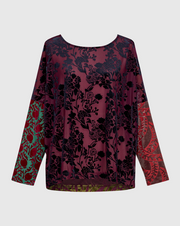 ALEMBIKA Cut Velvet Top - AT805R - REGAL