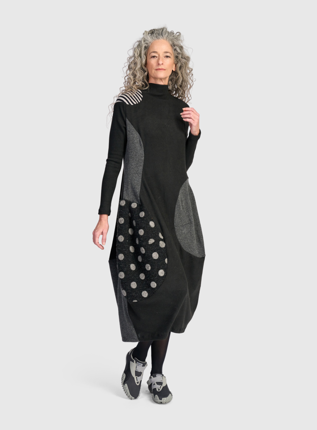 ALEMBIKA Poly-Wool Dress - UD216S - STORM