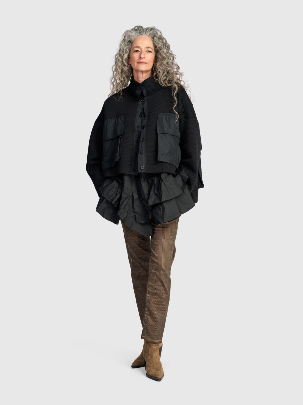 ALEMBIKA Cotton-Knit Jacket - UJ206B - BLACK