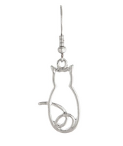 RAIN Silver Cat Earring
