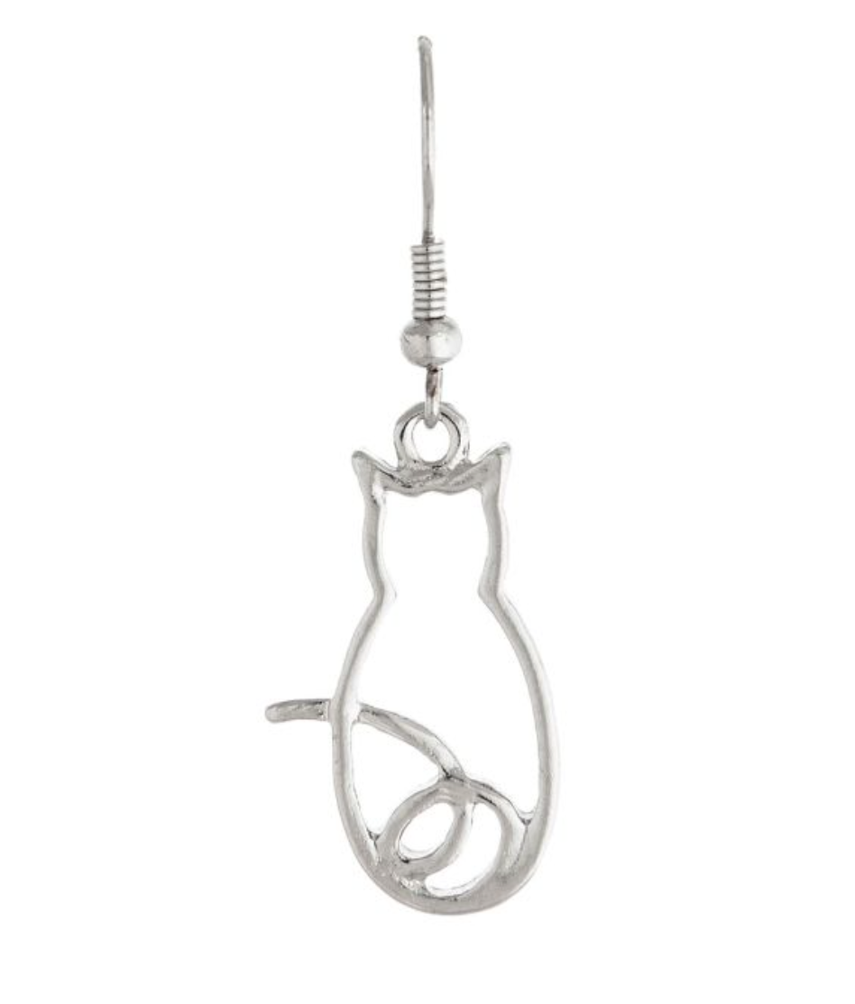 RAIN Silver Cat Earring