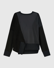 ALEMBIKA Taffeta-Boucle Top - UT246B - BLACK