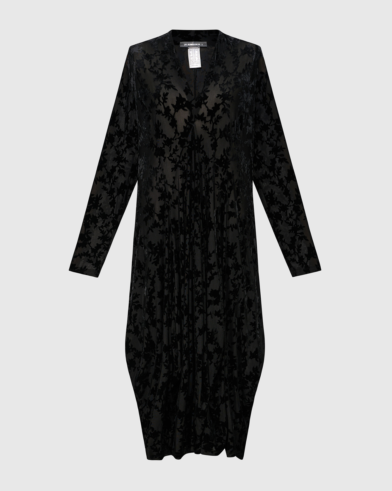 ALEMBIKA Cut Velvet Dress & Slip - AD905N - NOCTURNE