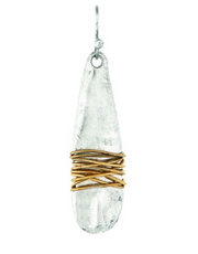 RAIN Silver Wire Wrapped Long Drop Earring