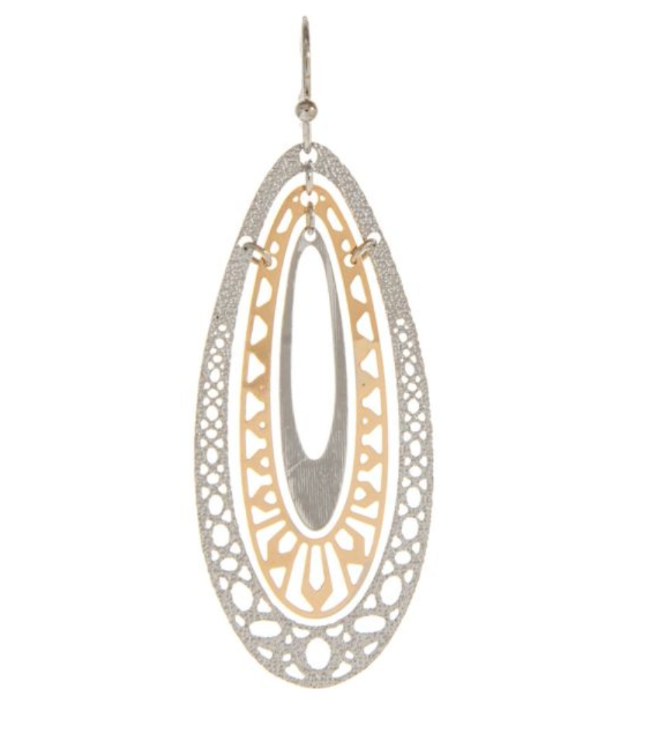 RAIN Triple Oval Filigree Earring