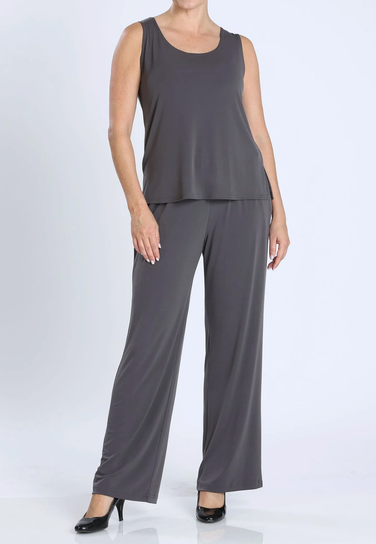 IC COLLECTION Top - 7760T - CHARCOAL
