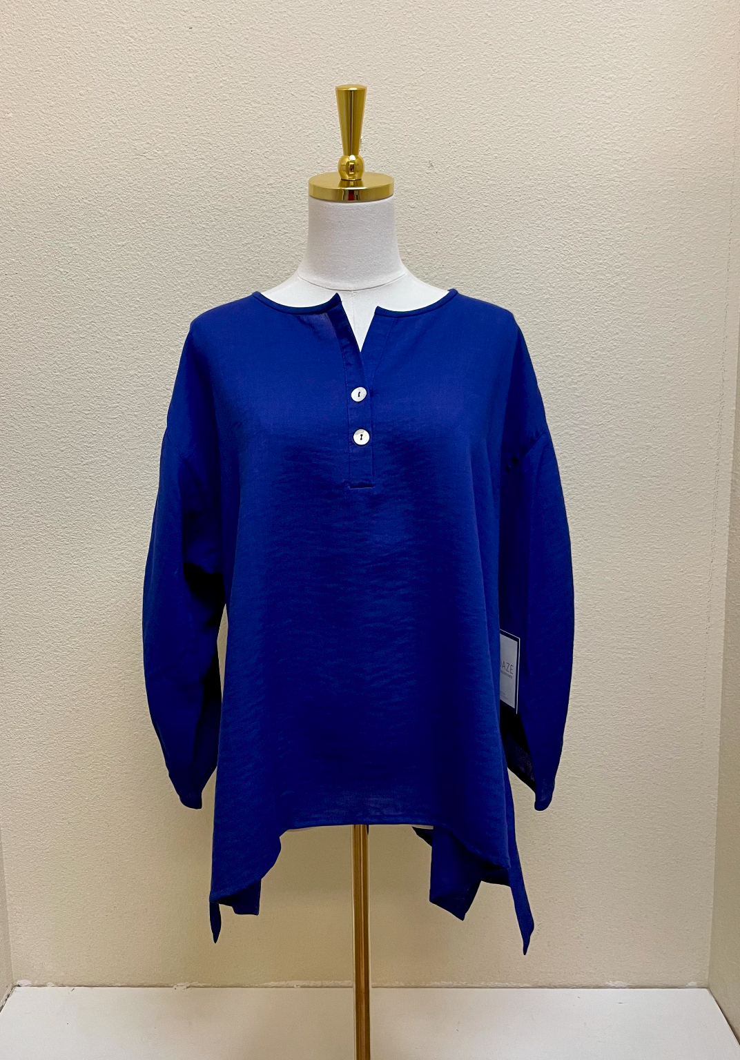 Fridaze AA36- Ripple Tide Linen Pullover - IRIS