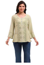 Parsley & Sage WINNIE TOP - 26S481CP - MOSS