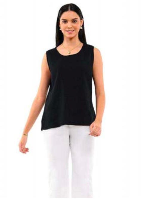 Parsley & Sage SHAWN TANK - 26T40AP - BLACK