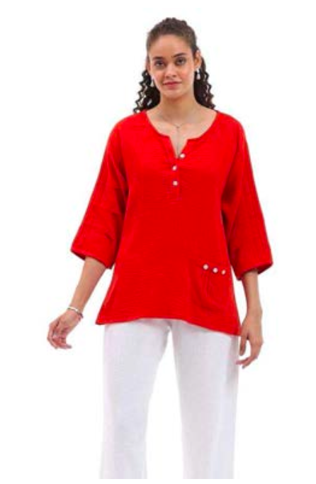 Parsley & Sage SHAWN TOP - 26T40CP - RED
