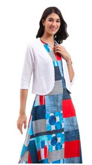 Parsley & Sage FRIDA SHRUG - 26T50EP - WHITE