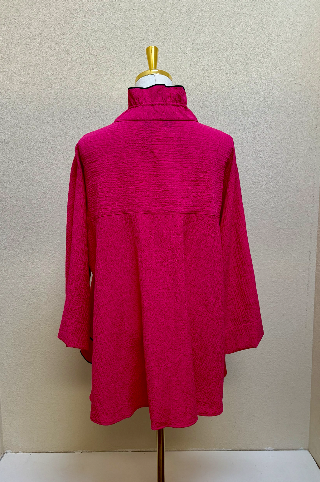 MOONLIGHT Button Down Solid Pink With Black Trim Jacket - 2694 NP