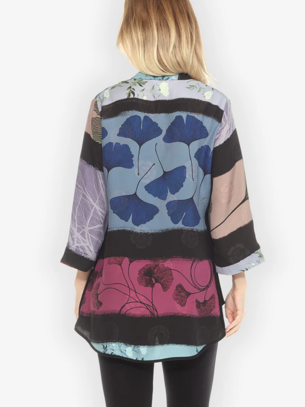 Citron "Gingko Leaves Cheerful" Silk Blouse - 2030GLC