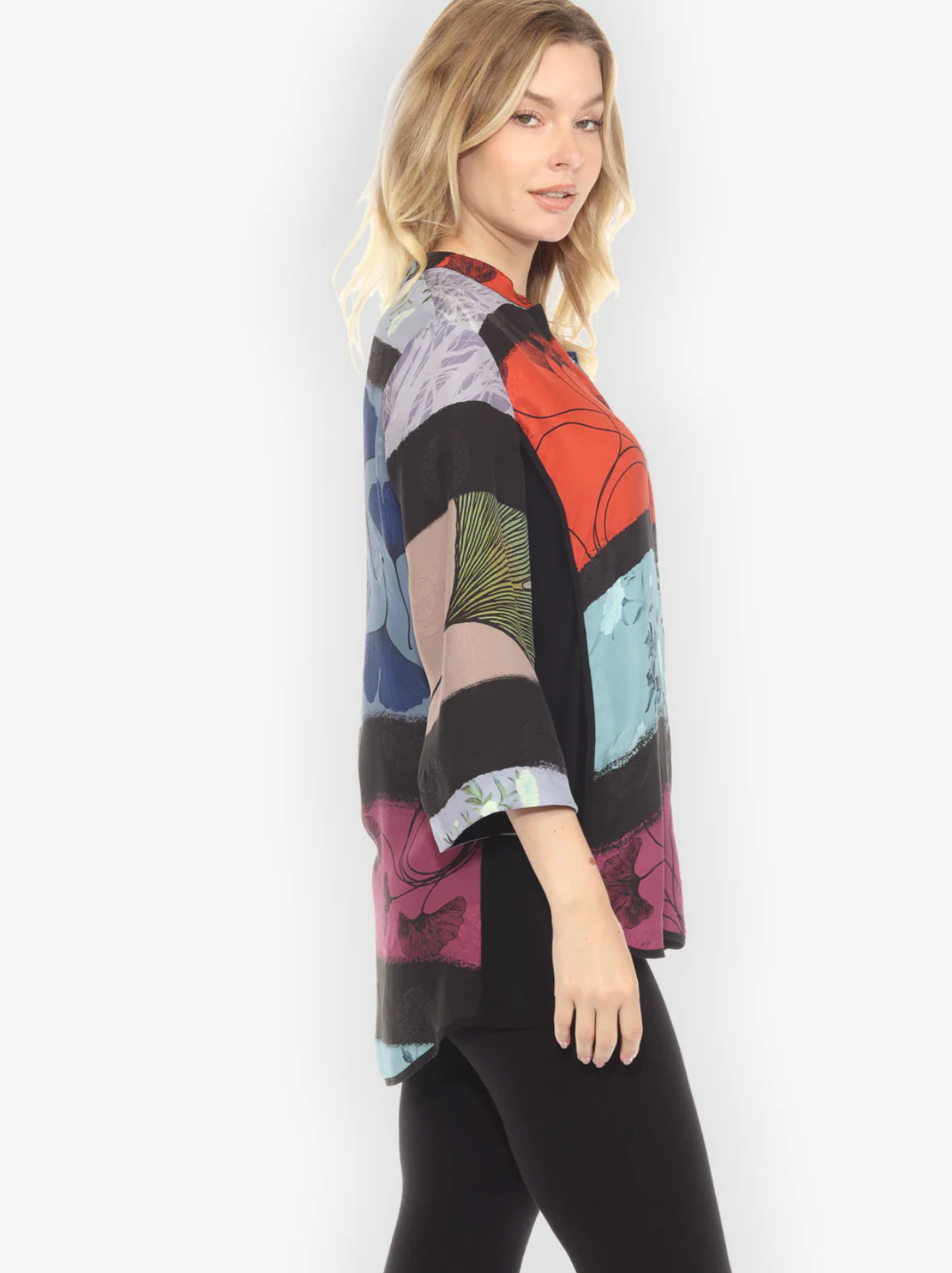Citron "Gingko Leaves Cheerful" Silk Blouse - 2030GLC