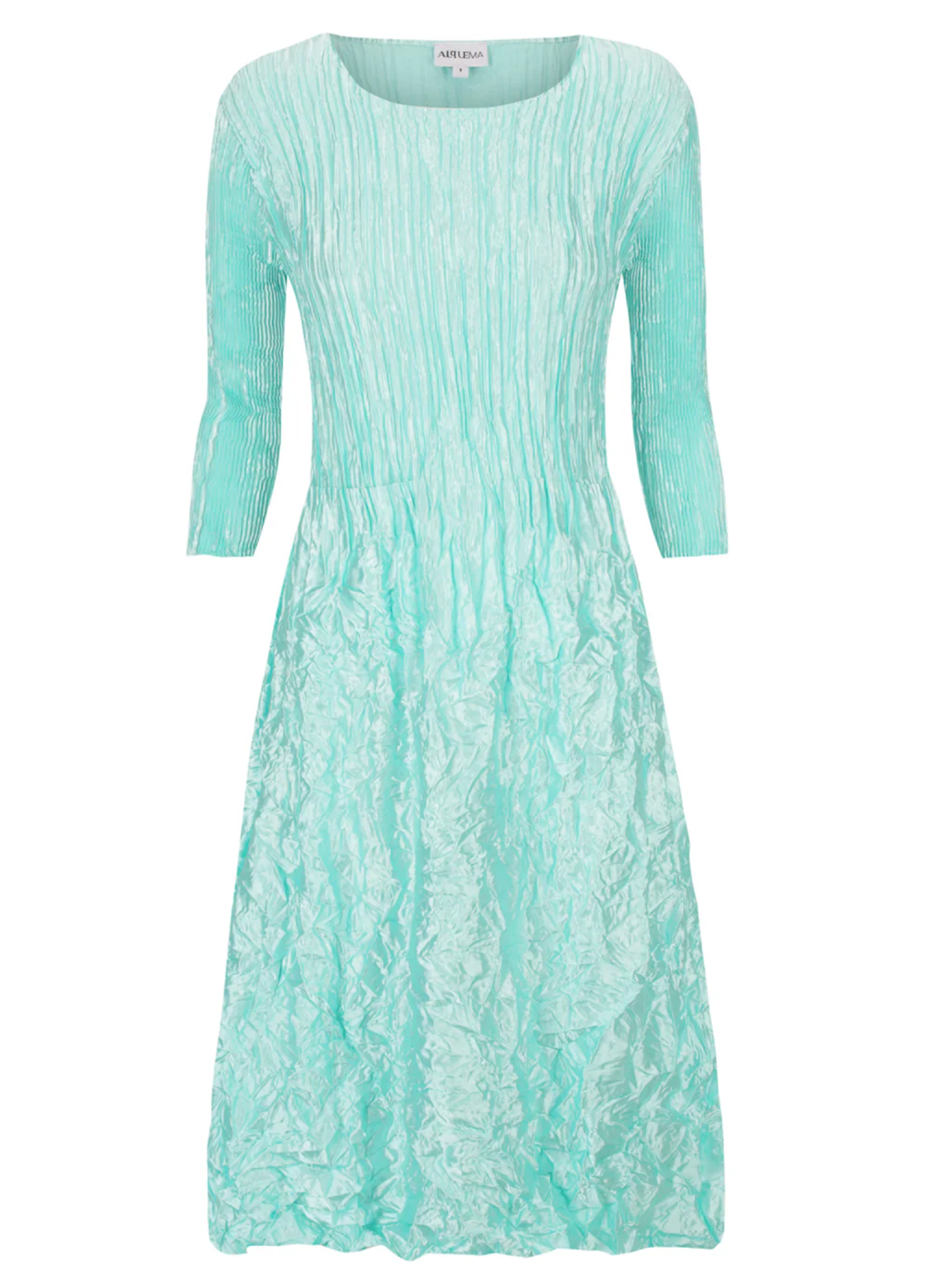 Alquema 3/4 Sleeve Smash Pocket  Dress - GLOSSY ICE