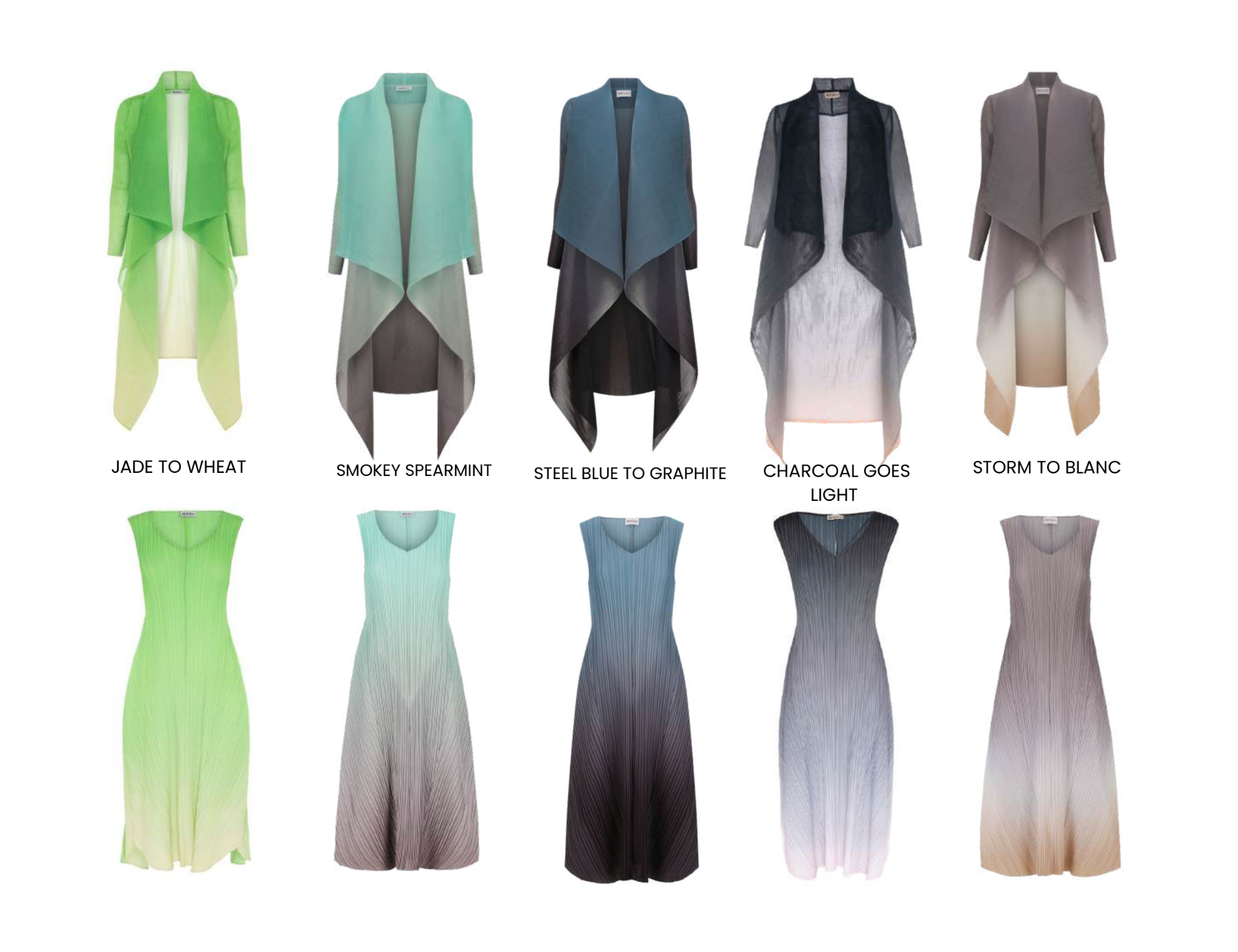 Alquema Long Collare Coat - AQUA PEA