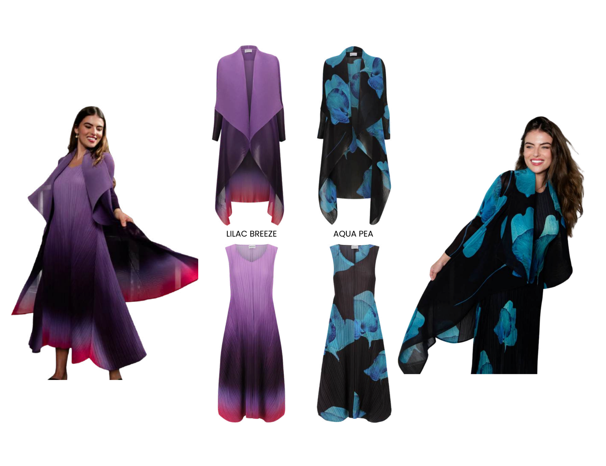 Alquema Long Collare Coat - AQUA PEA