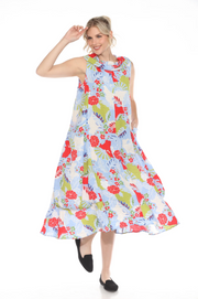 MOONLIGHT Multicolor Bright Cowl Neck Sleeveless Dress - D 3700 NEW