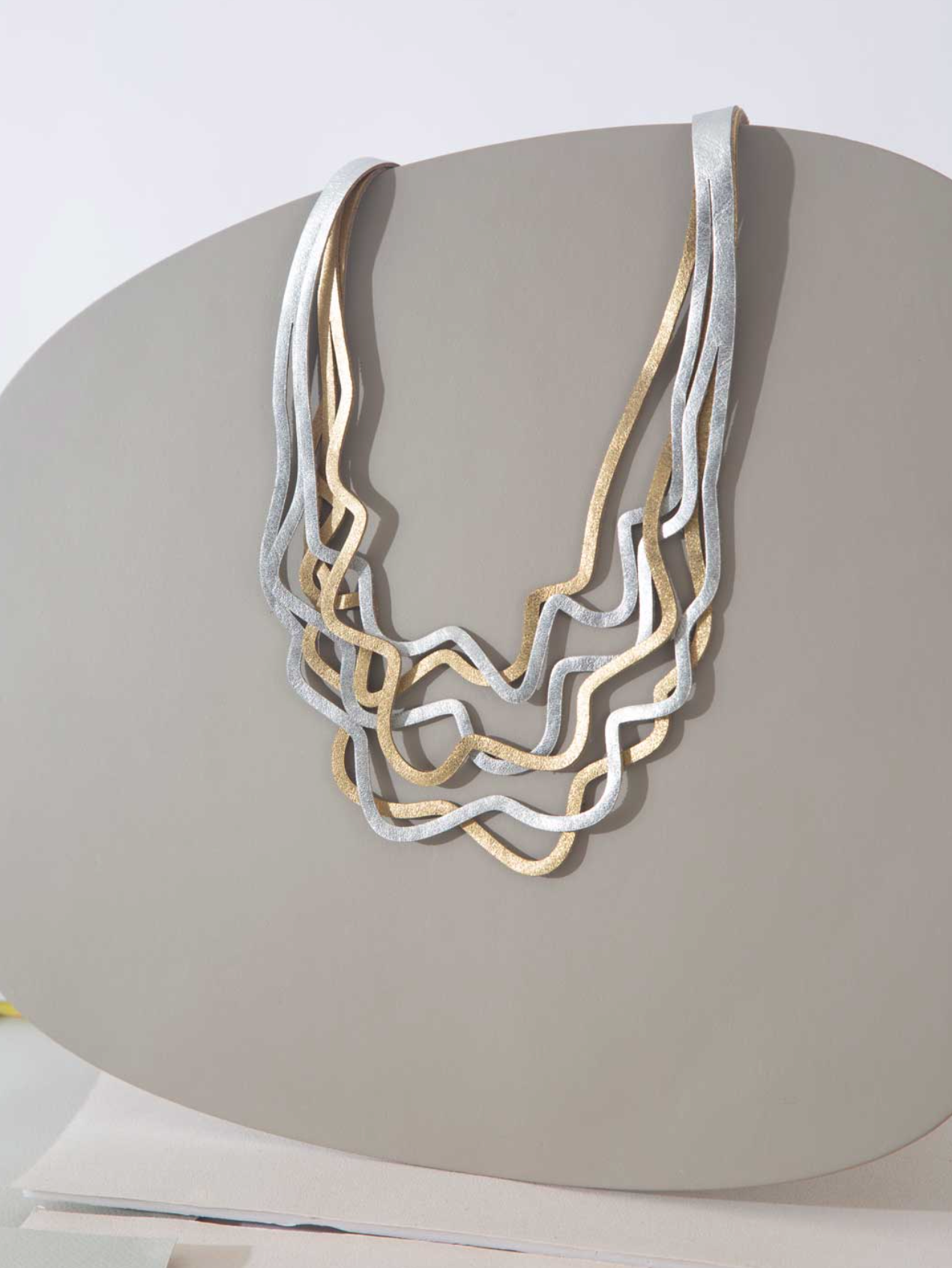 ISKIN SISTERS Silver/Gold Curves Duo Necklace
