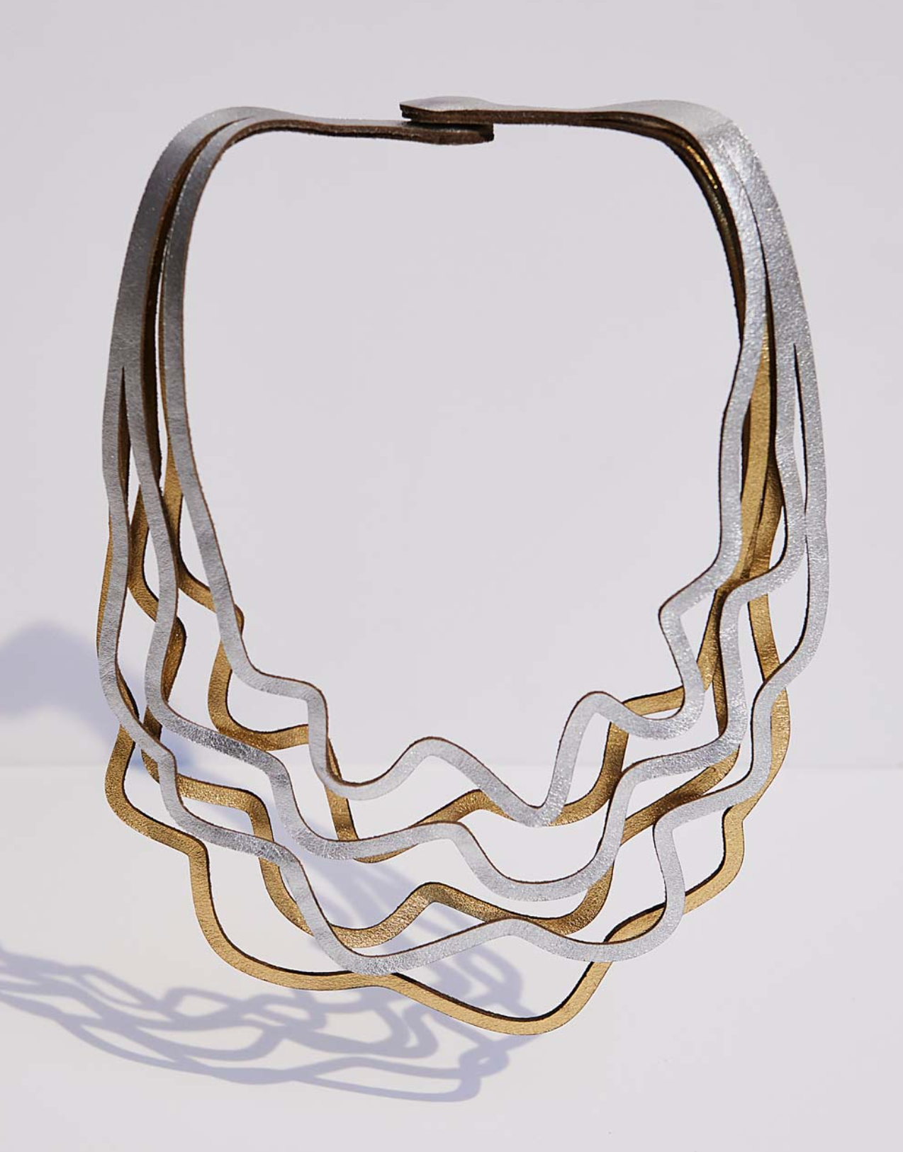 ISKIN SISTERS Silver/Gold Curves Duo Necklace