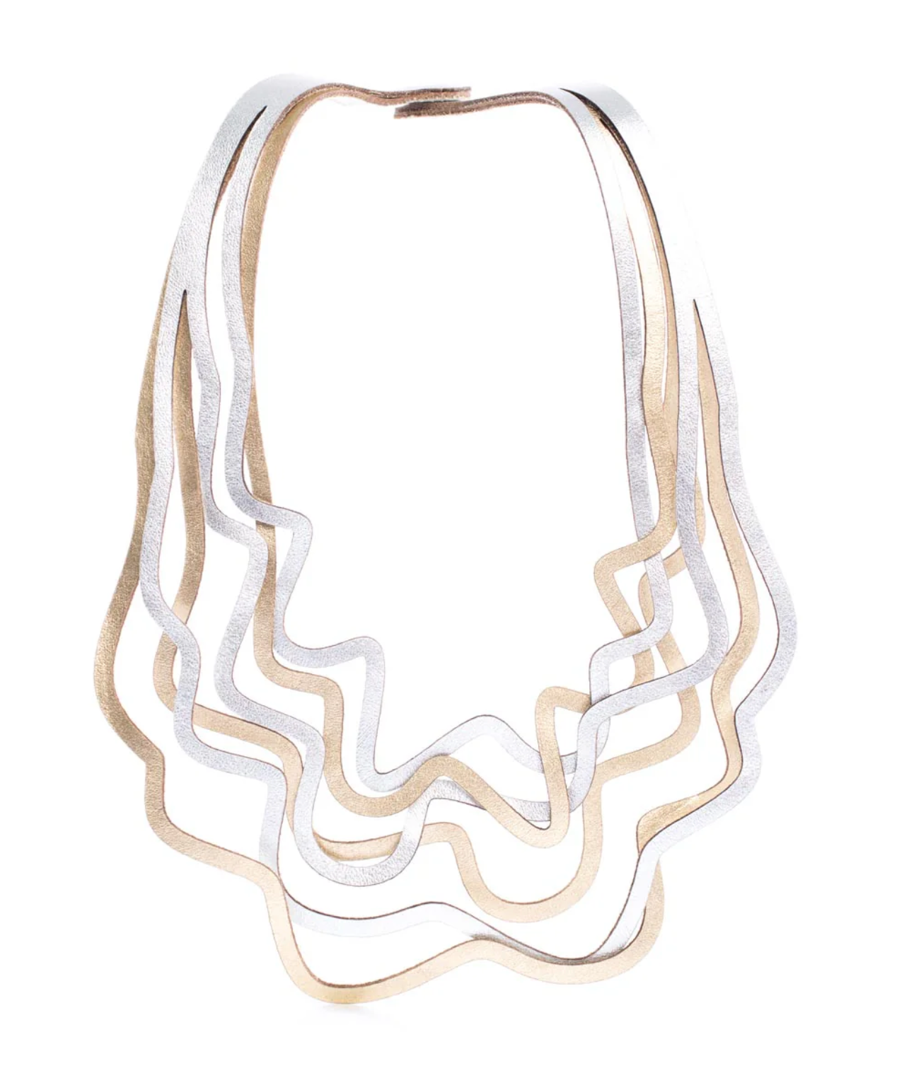 ISKIN SISTERS Silver/Gold Curves Duo Necklace