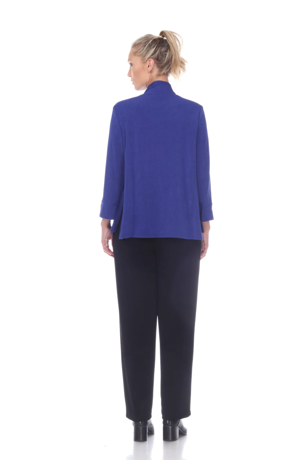 MOONLIGHT Solid Blue Simple One Button Jacket - 2006 - BLUE