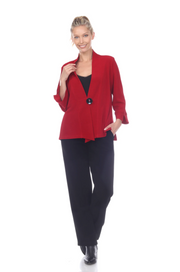 MOONLIGHT Solid Red Simple One Button Jacket - 2006 - RED
