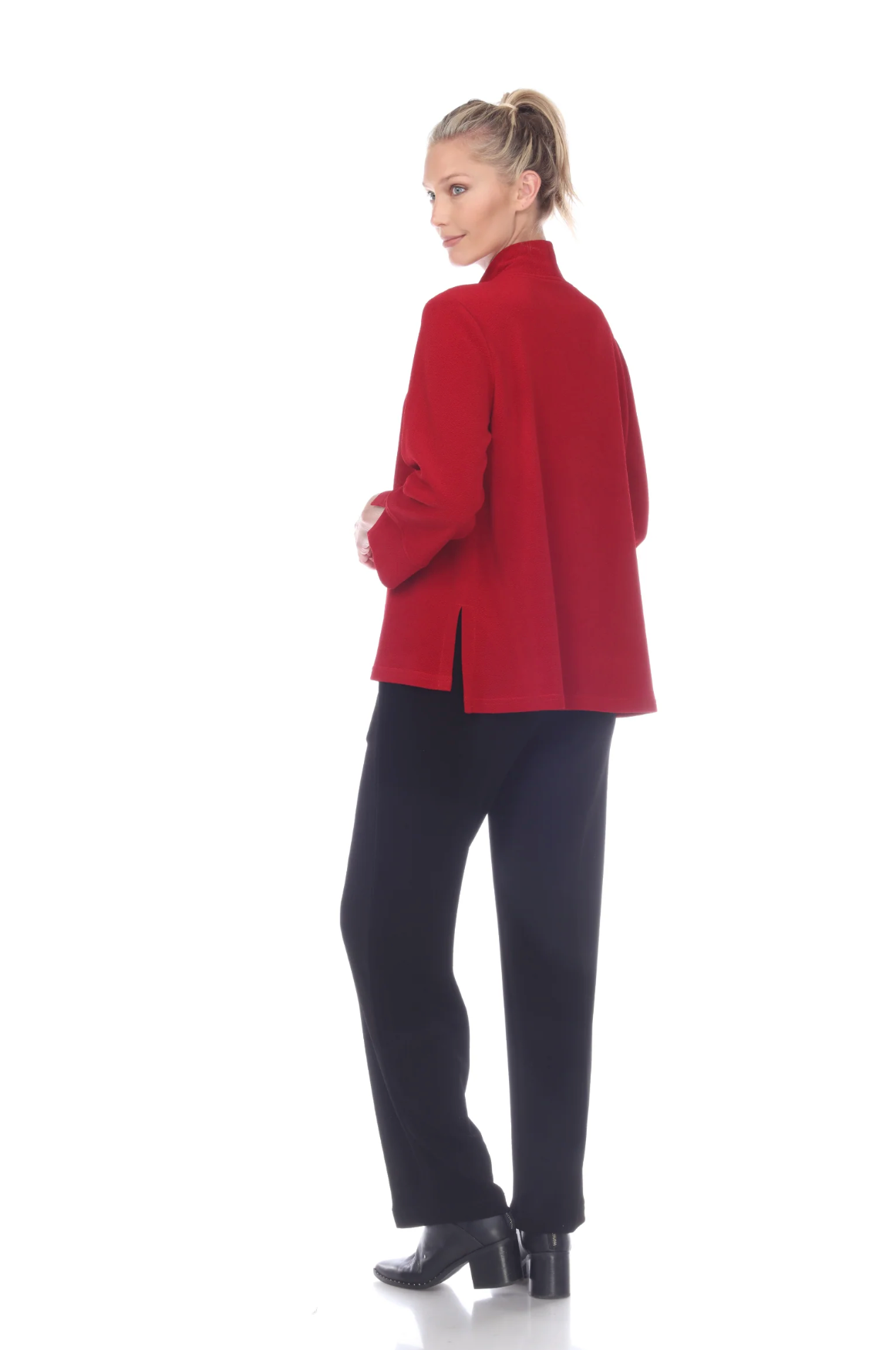 MOONLIGHT Solid Red Simple One Button Jacket - 2006 - RED