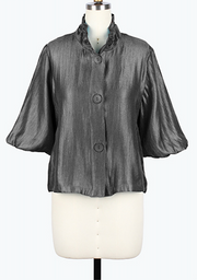 DAMEE SPECIAL OCCASION BUTTON DOWN COLLARED JACKET - 5081 - GREY