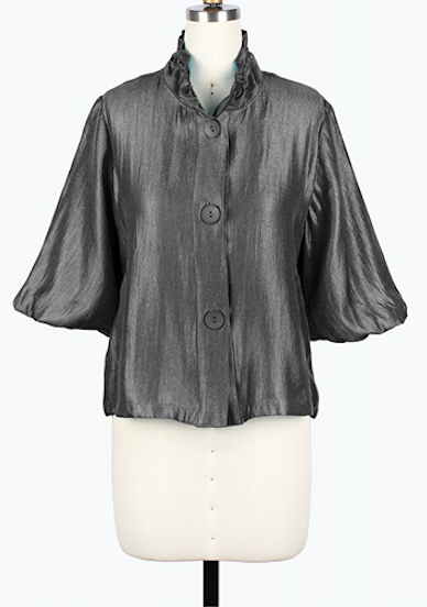 DAMEE SPECIAL OCCASION BUTTON DOWN COLLARED JACKET - 5081 - GREY