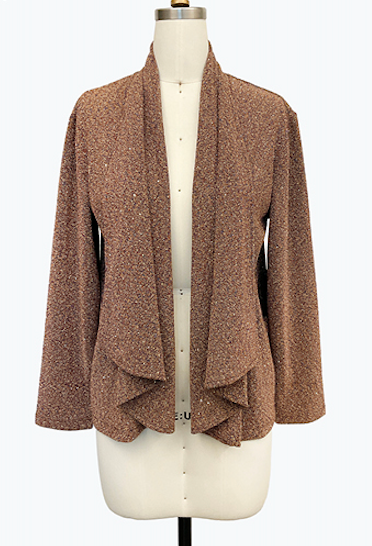 DAMEE SPECIAL OCCASION OPEN CARDIGAN - 5096 - GOLD