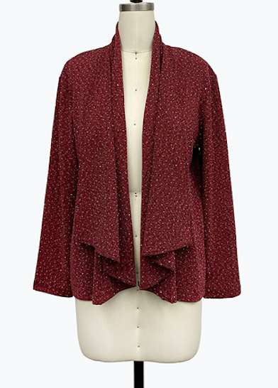 DAMEE SPECIAL OCCASION OPEN CARDIGAN - 5096 - RED