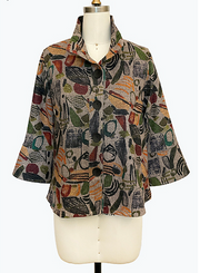 DAMEE ABSTRACT CLASSIC SHORT JACKET - 5190 - MULTI