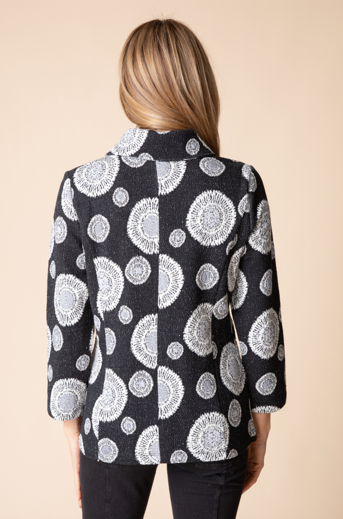 Habitat Circle Back Patch Button Jacket - 13640 - BLACK
