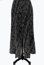 DAMEE GEOMETRIC SILVER AND BLACK FLOWY PANTS - 1234 - SILVER