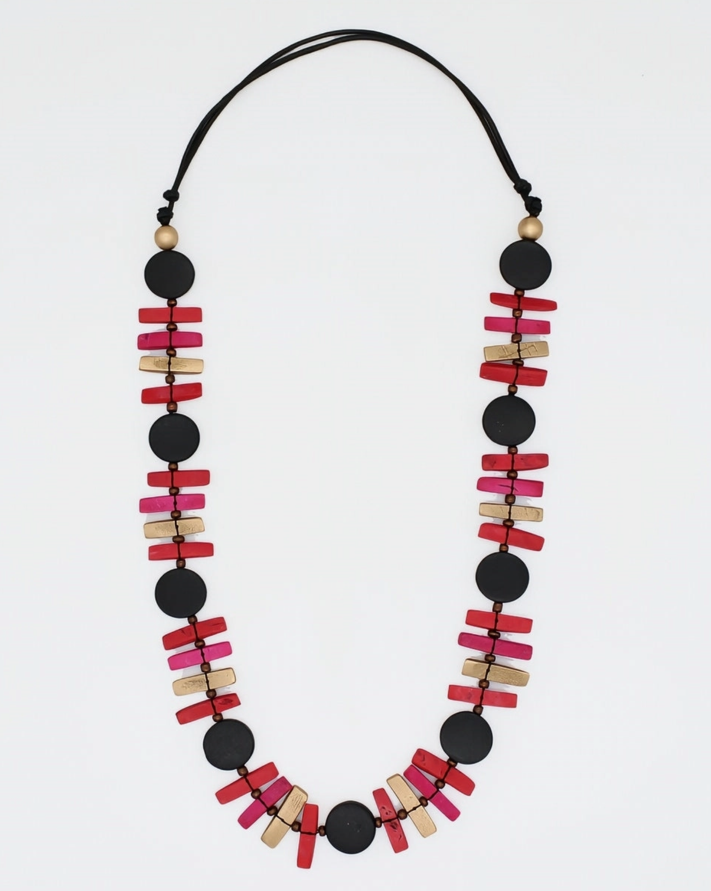 SYLCA Black and Red Sabrina Petite Bead Necklace